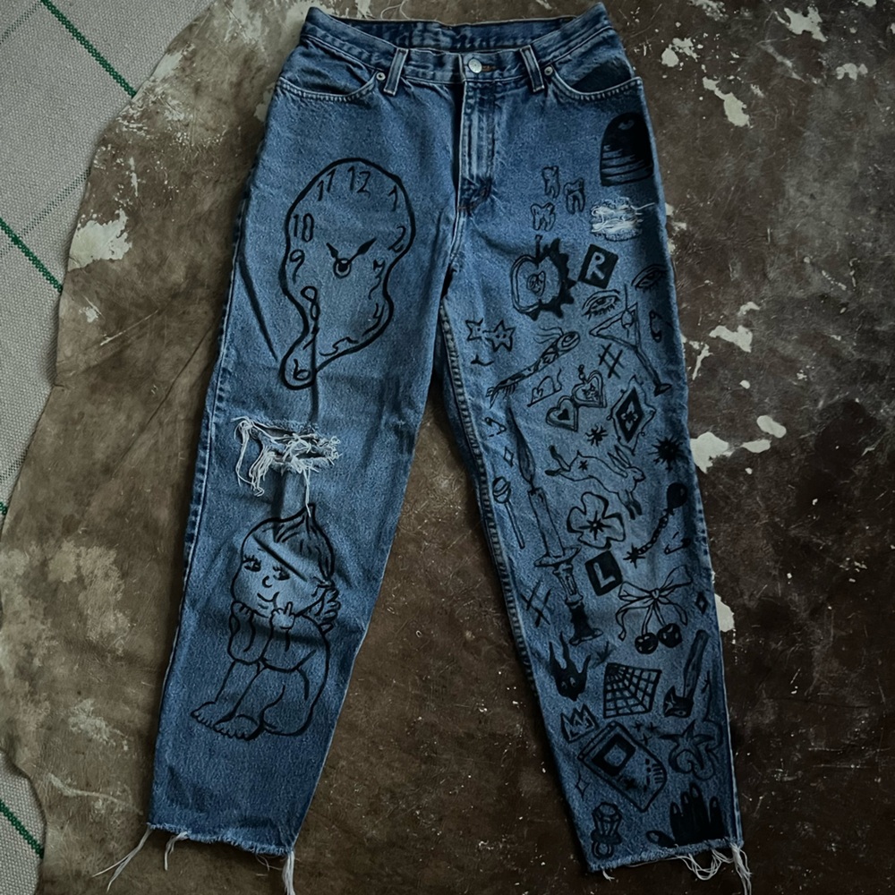 Painted Graphic Men Jeans